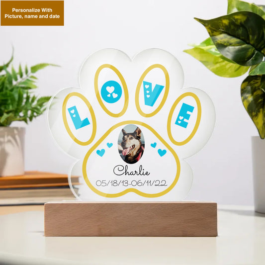 Customizable In Remembrance of Pet Memorial Acrylic Plaque
