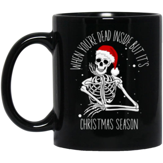 Christmas Coffee Mugs | Black Christmas Mug | Bori Mood Store