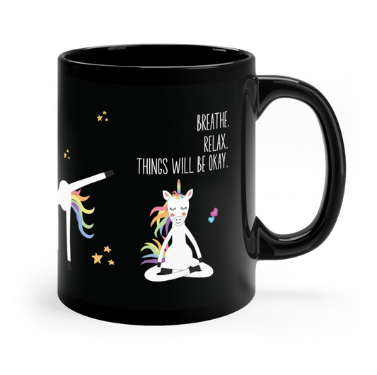 Unicorn Coffee Mug | Black Coffee Mug | Bori Mood Store