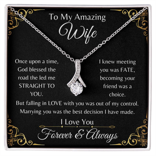 To My Wife Alluring Necklace/ From husband, from partner/ Valentine's Day, Anniversary, Birthday Gift, Christmas